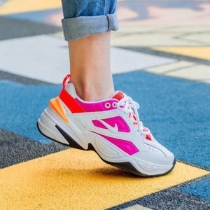 NIKE W M2K TEKNO UNISEX Fuchsia Leather Sneakers